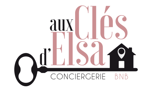 Création logo Aux Clés d'Elsa, conciergerie BNB à Isle sur la Sorgue - Mitaki Design Graphiste