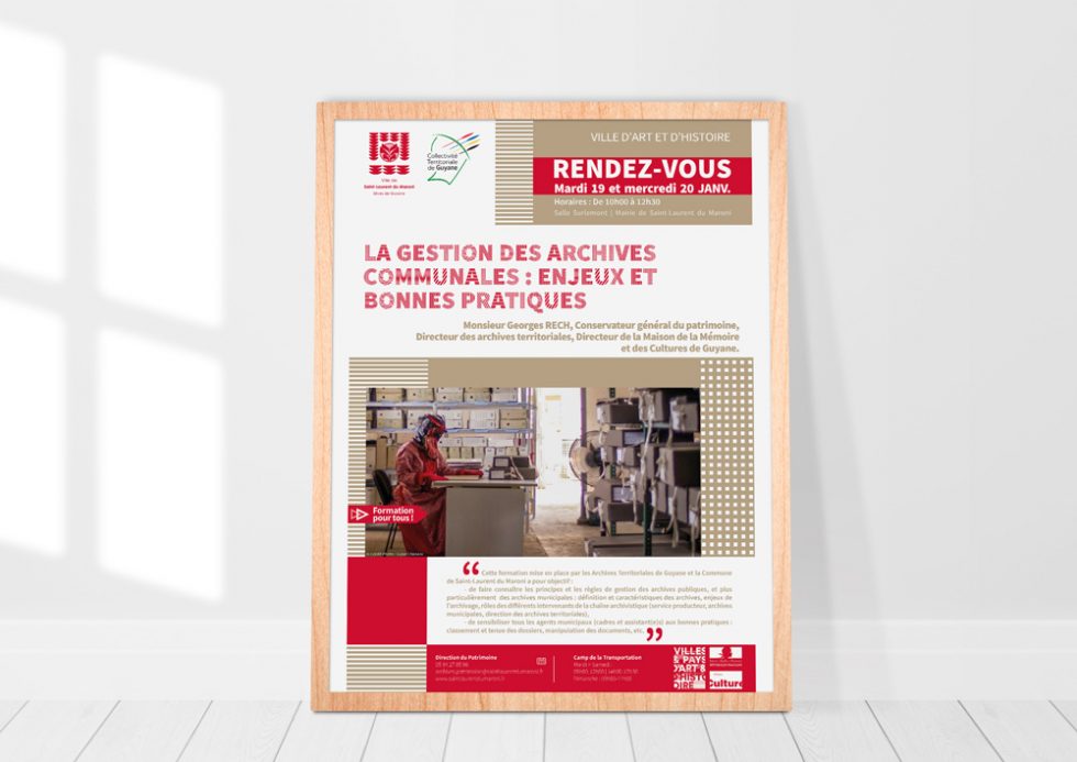 Création affiche CIAP Formation archives municipales - Mitaki Design Graphiste Webdesigner Montpellier