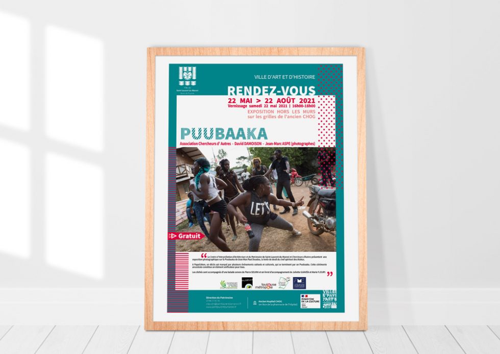 Création affiche CIAP Exposition Puu Baaka- Mitaki Design Graphiste Webdesigner Montpellier