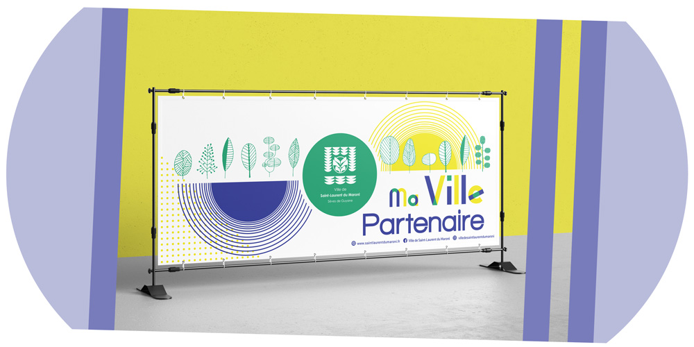 Création identité visuelle ville de Saint-Laurent du Maroni - graphiste montpellier