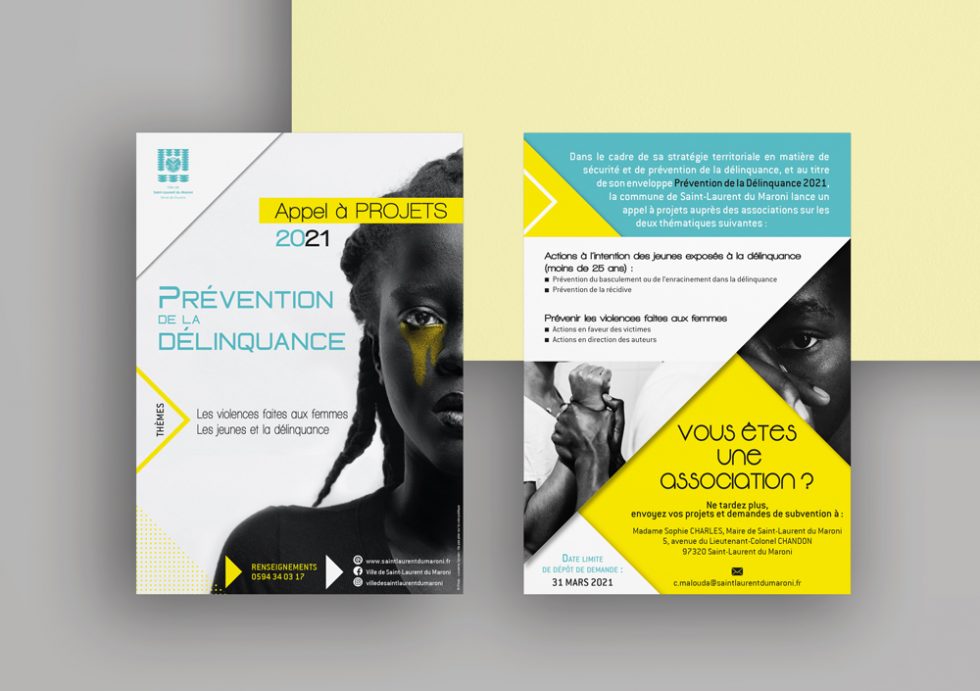 Création Flyer prévention de la délinquance par MITAKI DESIGN graphiste Toulouse
