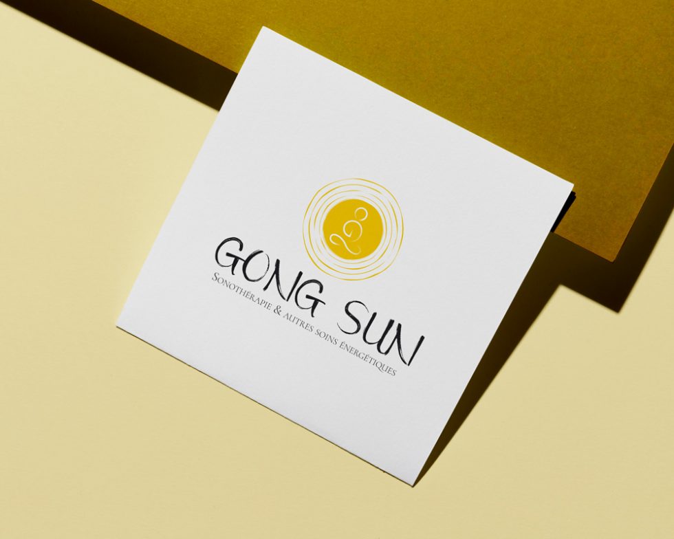 Création Logo Gong Sun, Sonothérapie & Méditation par MITAKI DESIGN graphiste à Toulouse
