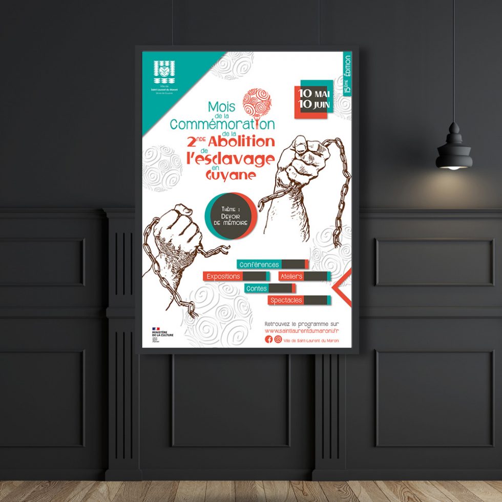 Création affiche Abolition de l'esclavage-MITAKI DESIGN graphiste Toulouse