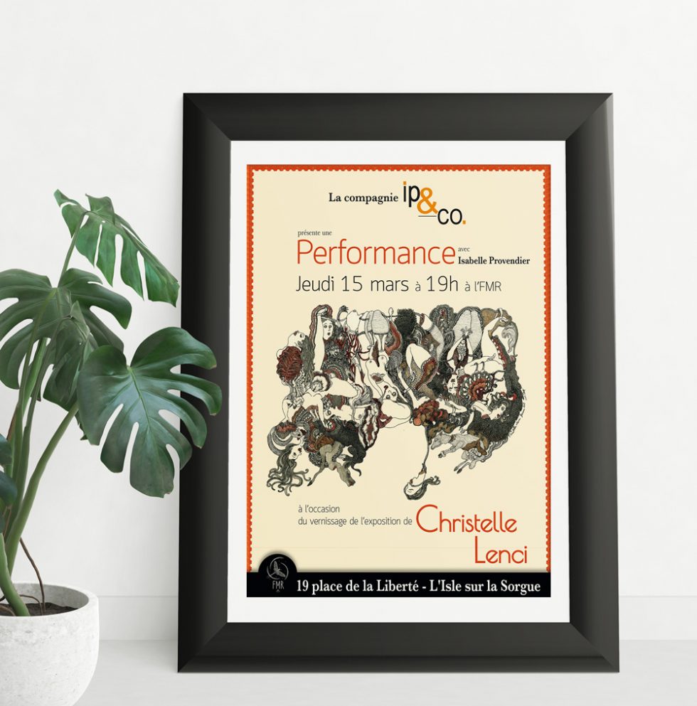 Création affiche expo spectacle lenci-MITAKI DESIGN graphiste Toulouse