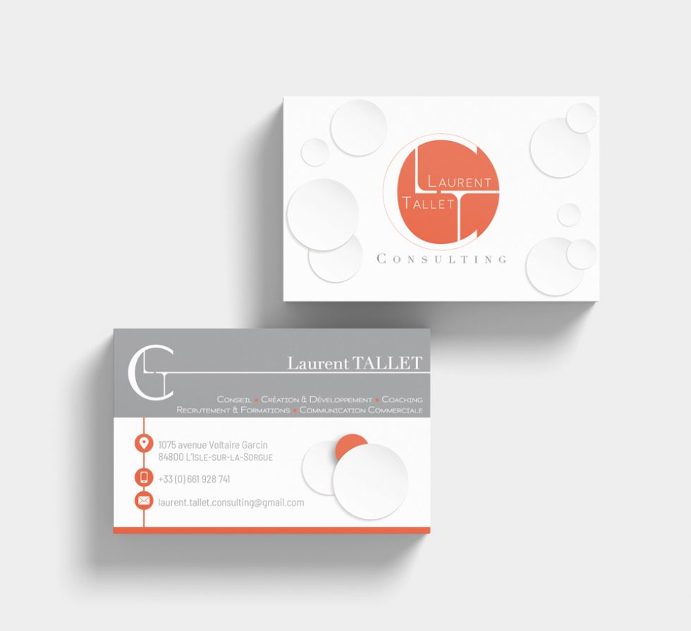Création cartes de visite LTC consulting par MITAKI DESIGN graphiste Toulouse