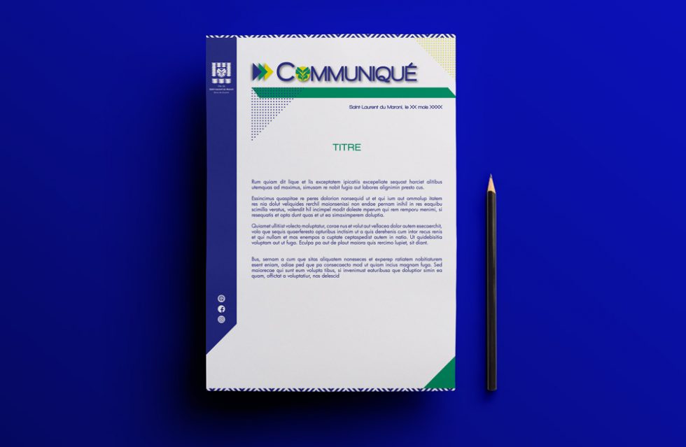 Création identité visuelle Communiqué de presse Ville de Saint-Laurent du Maroni-MITAKI DESIGN graphiste Toulouse