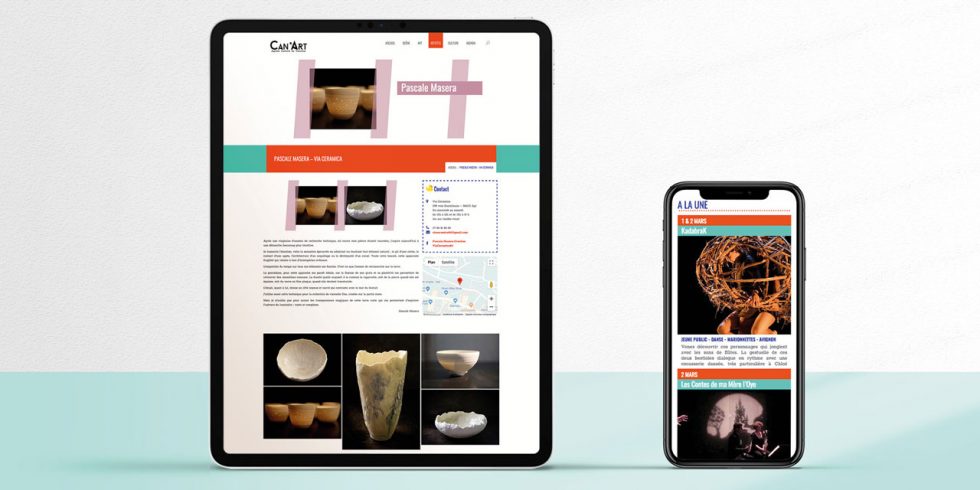 Création site web Agenda culturel CAN'ART par MITAKI DESIGN graphiste webdesigner Toulouse