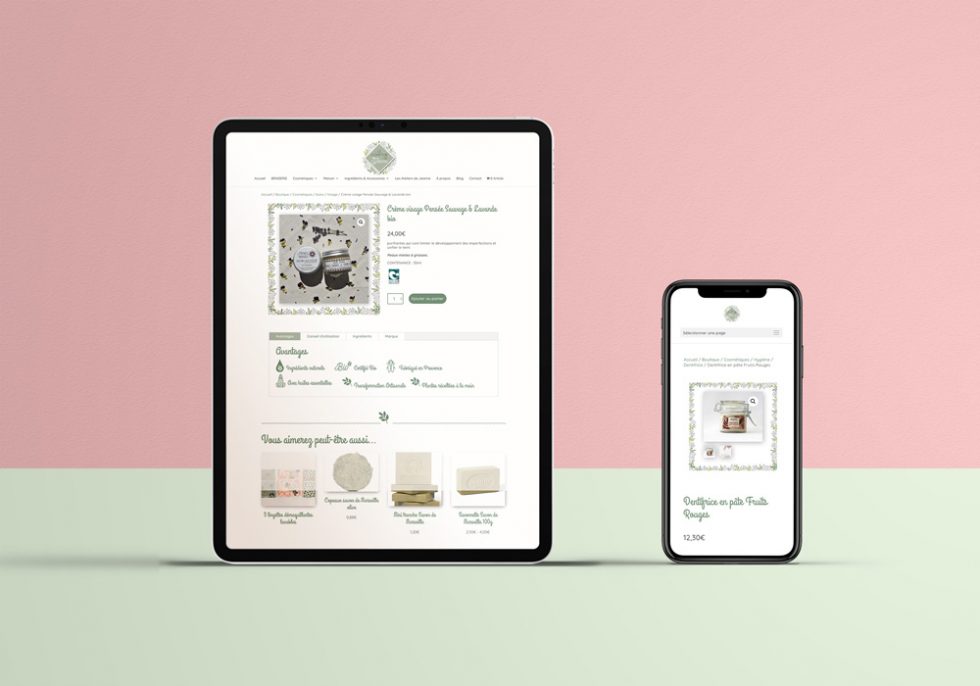 Graphiste webdesigner Toulouse Création site ecommerce boutique éco responsable par MITAKI DESIGN