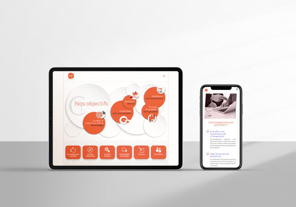 Création site internet cabinet conseil LTC Consulting Toulouse par MITAKI DESIGN designer graphique à Toulouse