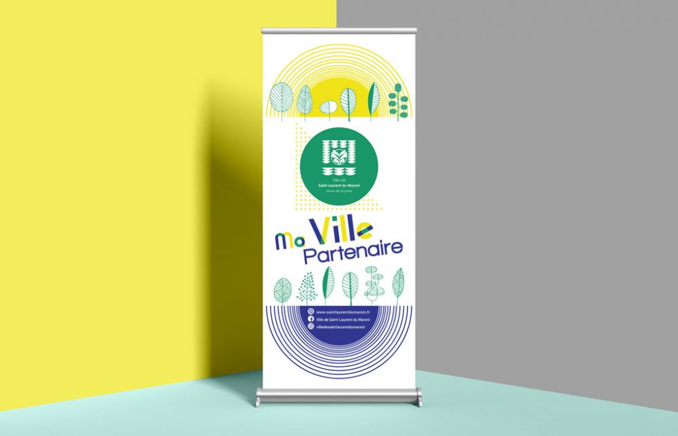 Création kakémono Ville de Saint-Laurent du Maroni par MITAKI DESIGN graphiste Toulouse