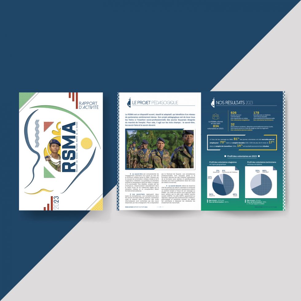 Création rapport d'activité RSMA MITAKI DESIGN graphiste Toulouse