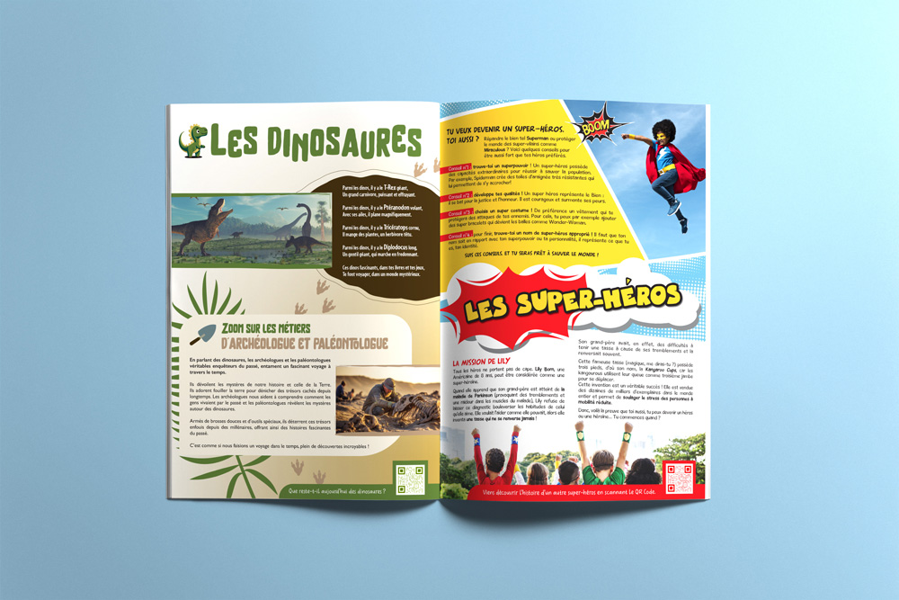 Design éditorial – Cahiers de vacances SEDRAP Page documentaire CP – Cahier de vacances SEDRAP, design éditorial clair et ludique pour enfants du primaire.