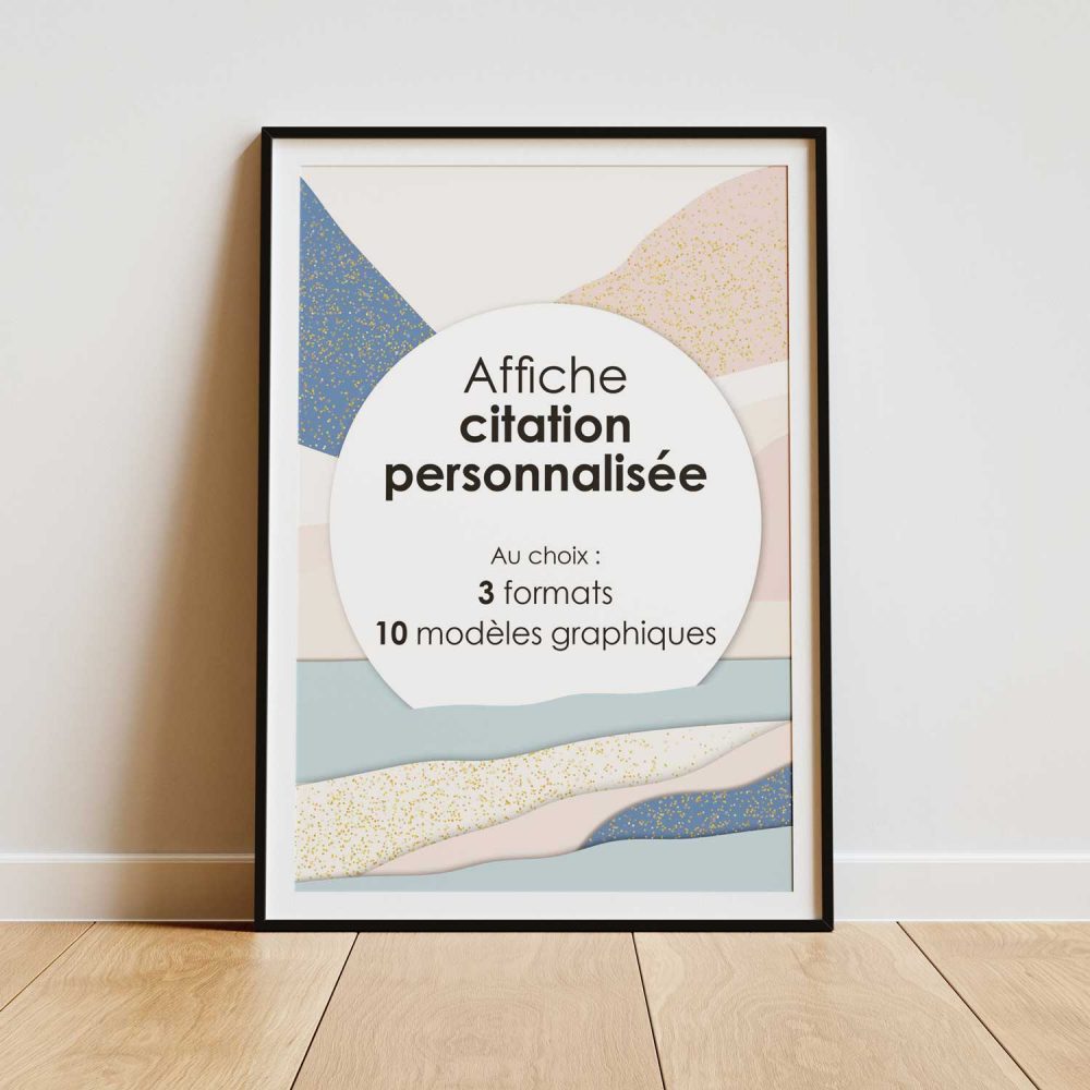 Créez votre affiche citation personnalisée, design épuré bien-être