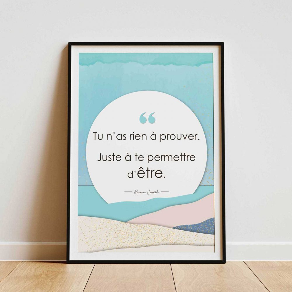 Affiche citation positive A3 - Affirmation de soi et bien-être - Murmures Essentiels 2
