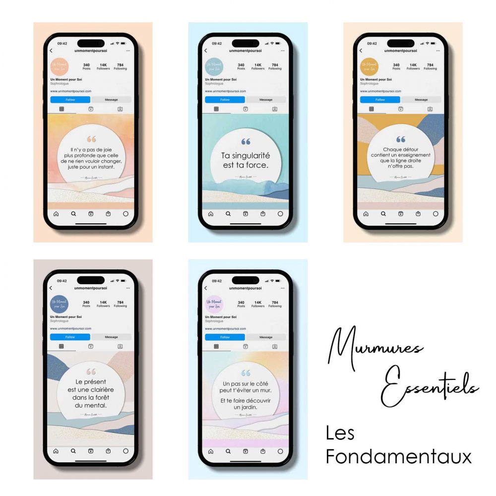 Pack citations positives bien-être - Murmures Essentiels Les Fondamentaux