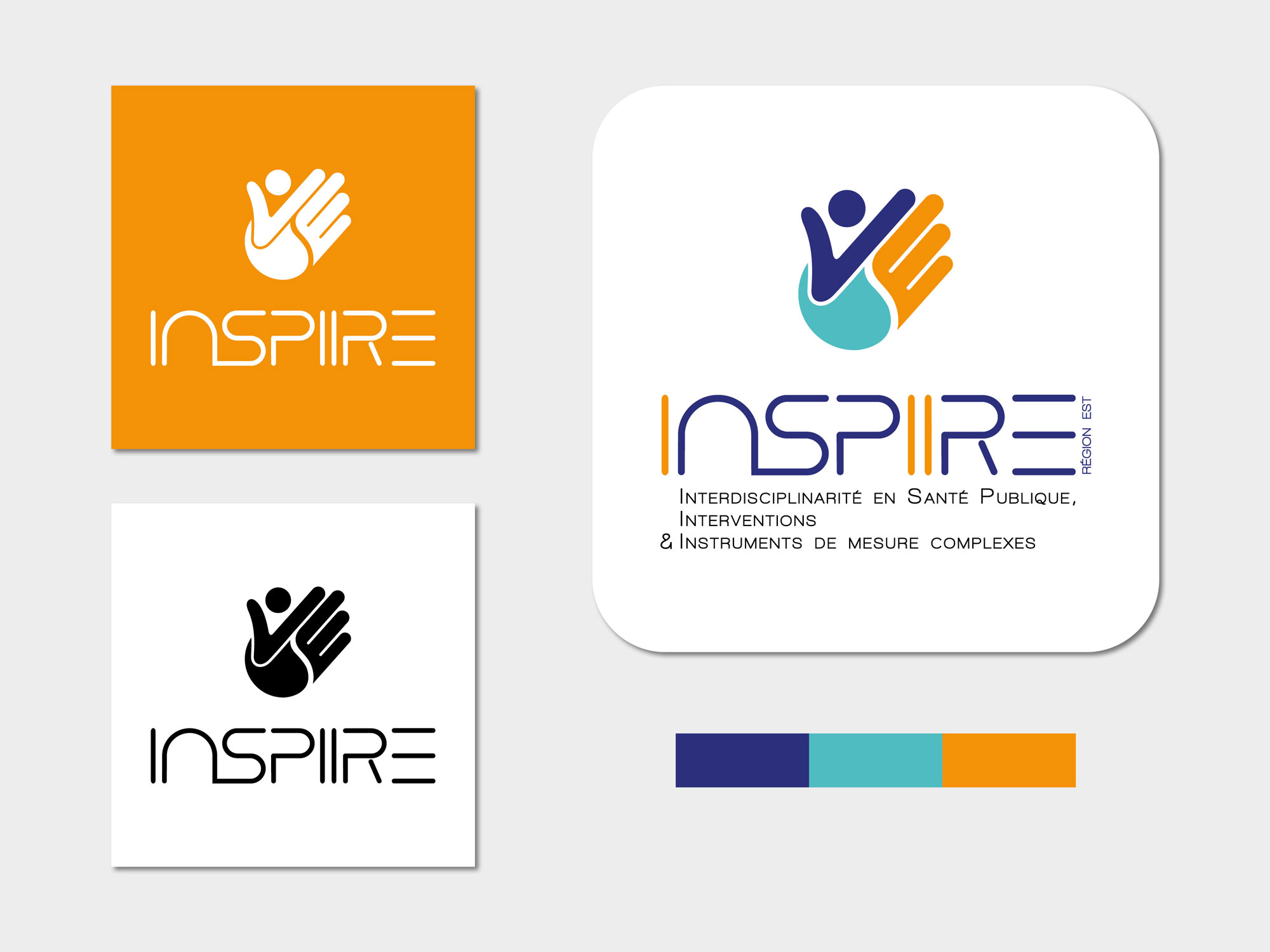 Logo santé publique INSPIIRE Création logo de l'unité INSPIIRE, identité visuelle en santé publique