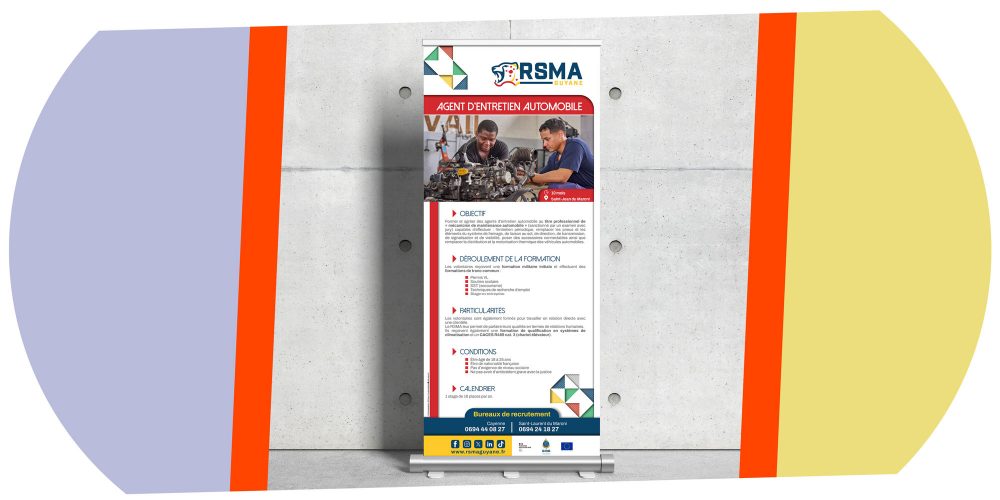 Communication institutionnelle : kakémonos RSMA Guyane