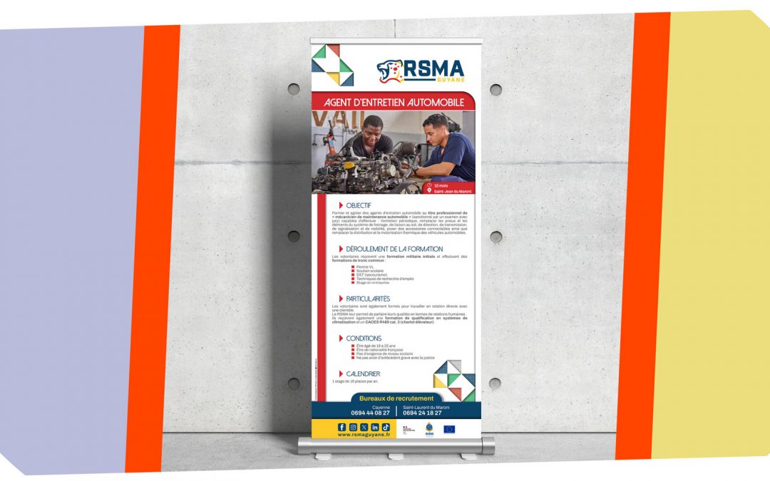 Communication institutionnelle : kakémonos RSMA Guyane