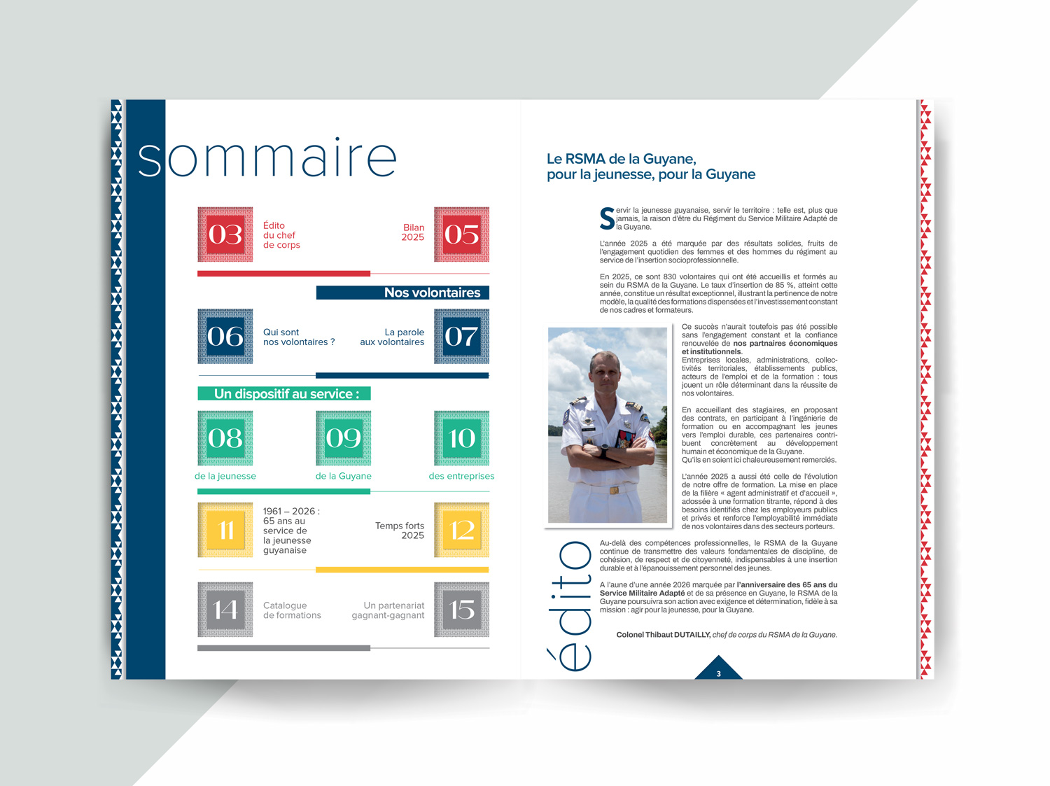 Création rapport d'activité RSMA MITAKI DESIGN graphiste Toulouse