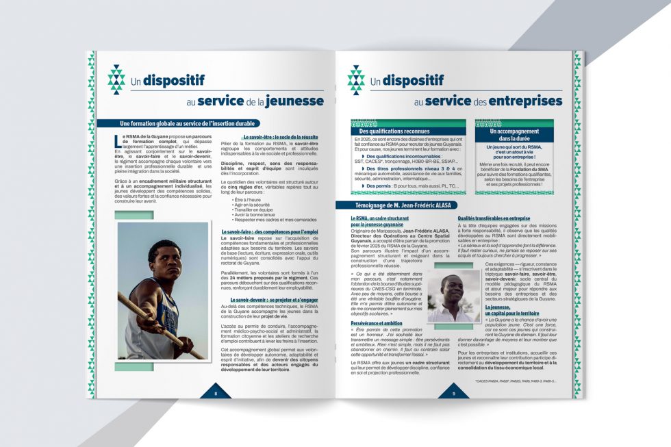 Communication institutionnelle : Rapport annuel RSMA Guyane 2025, Interview J.F. ALASA, Directeur des Opérations au Centre spatial Guyanais