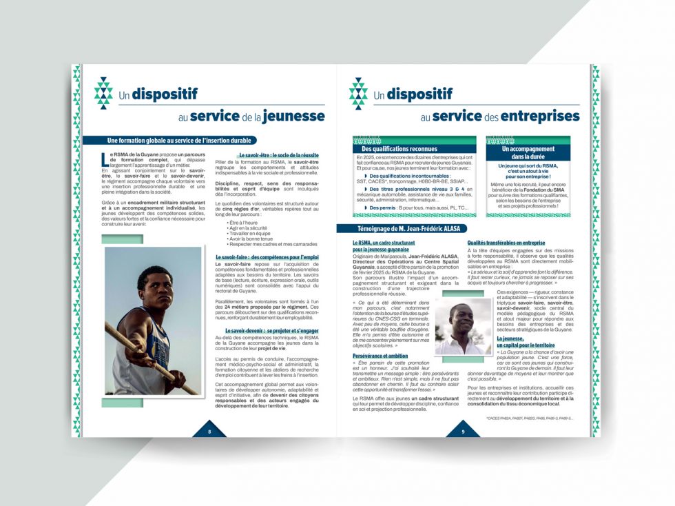 Communication institutionnelle : Rapport annuel RSMA Guyane 2025, Interview J.F. ALASA Centre spatial Guyanais