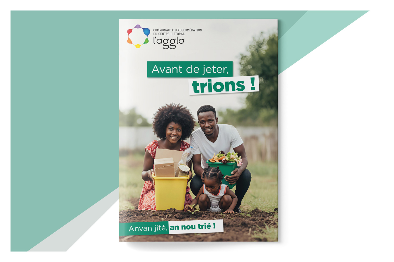 Guide du tri réalisé pour la CACL en Guyane dans le cadre d'un projet de communication institutionnelle.